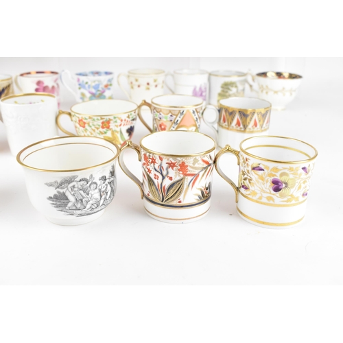 85 - A selection of 19th century Masons tea cups and coffee cans, to include a circa 1808 bone china coff... 