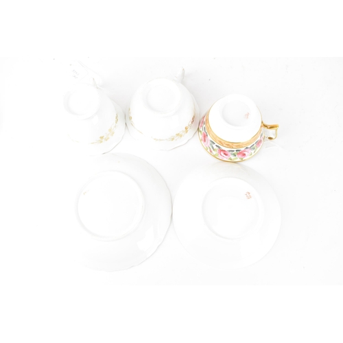 88 - A selection of 19th century tea cups and matching saucers, to include a circa 1833-47 Copeland & Gar... 