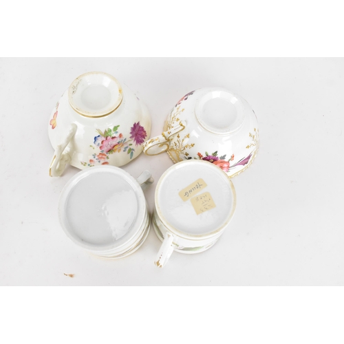 96 - A selection of mainly early 19th century tea cups and coffee cans to include a circa 1815 Derby coff... 