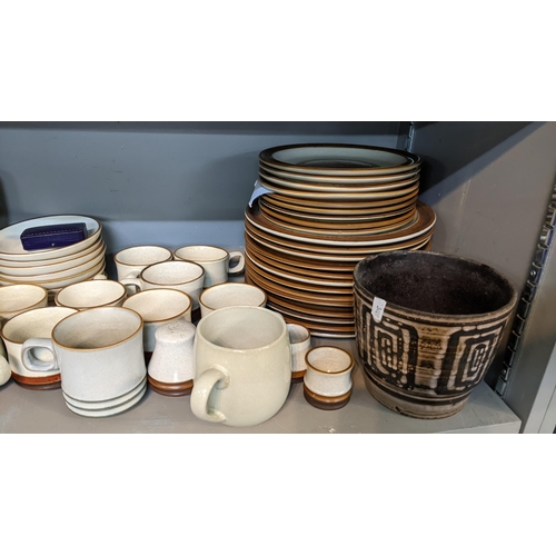 387 - A mid 20th century Rye Pottery vase, together with a Denby part tea and dinner service, boxed silver... 