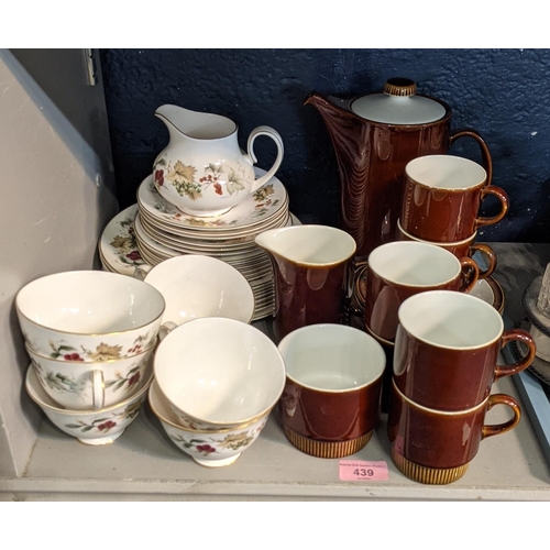 340 - A part Poole pottery coffee set, and a part Royal Doulton dinner service Arden pattern
Location: 3.3... 