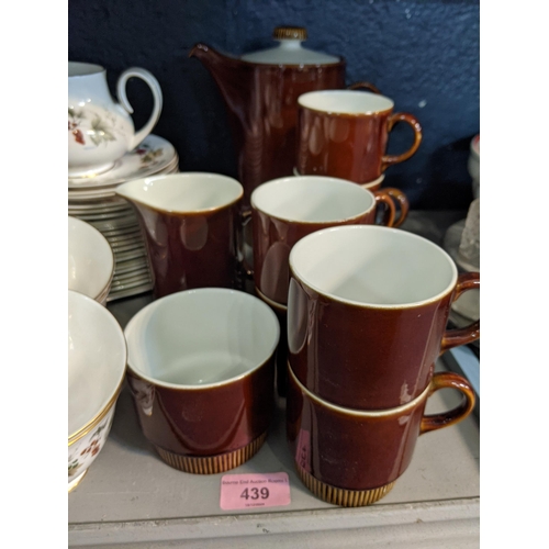 340 - A part Poole pottery coffee set, and a part Royal Doulton dinner service Arden pattern
Location: 3.3... 