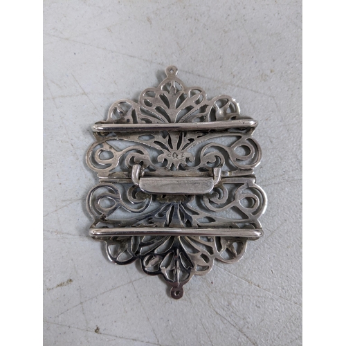 350 - A silver buckle along with silver plated compacts and a brooch
Location: A1B
If there is no conditio... 