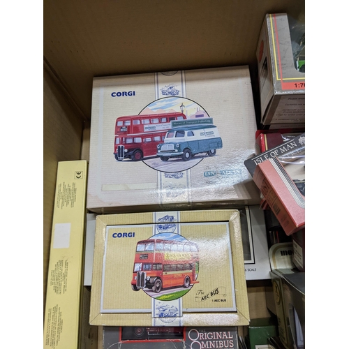 360 - Diecast model buses to include a boxed Corgi Classic commercials 'The Southdown Guy Arab', a boxed M... 