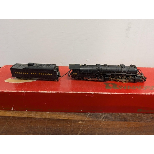 380 - Rivarossi N gauge locomotive and tenders Norfolk and Western and Baltimore and Ohio
Location: 3-1
If... 