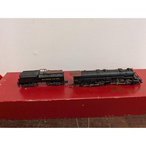 380 - Rivarossi N gauge locomotive and tenders Norfolk and Western and Baltimore and Ohio
Location: 3-1
If... 