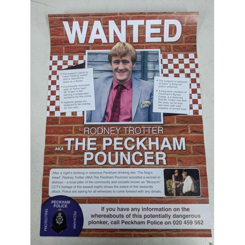 245 - Seven Only Fools and Horses posters to include;; Peckham council needs you with Trigger, wanted post... 