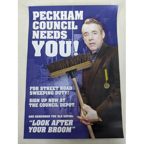 245 - Seven Only Fools and Horses posters to include;; Peckham council needs you with Trigger, wanted post... 