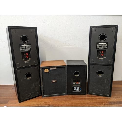 188 - A pair of Mordaunt-Short 5.40 speakers serial no. 288746, a teak cased Wharfdale Chevin XP speaker, ... 