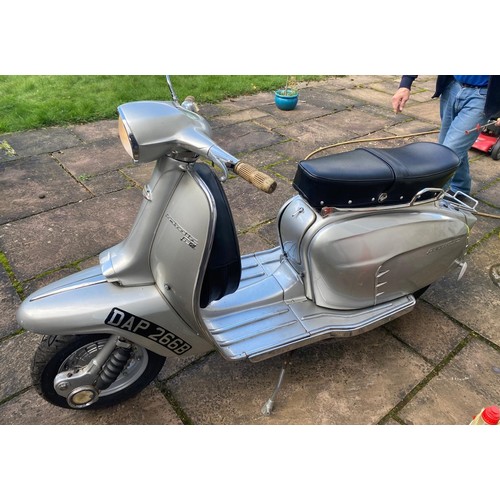 50A - A 1964 Lambretta silver special with a 200cc replacement engine, V5 stating four previous owners, im... 