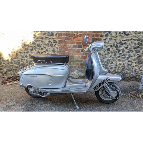 50A - A 1964 Lambretta silver special with a 200cc replacement engine, V5 stating four previous owners, im... 