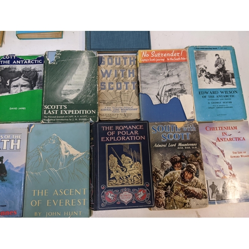 201 - A collection of books relating to polar and arctic expeditions to include 'The romance of polar expl... 