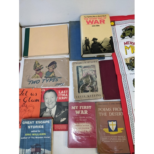 202 - A group of militaria related publications to include 'Alamein' by Lucas Phillips; 'Great escape stor... 