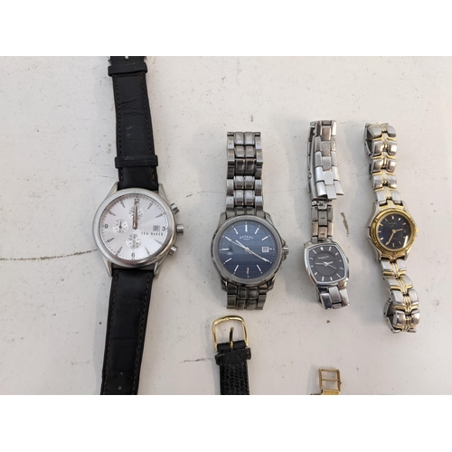 206 - A collection of ladies and gents wrist watches to include Ted Baker, a United Airlines watch, a ladi... 