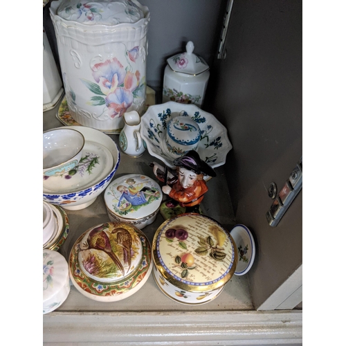 235 - Mixed china and ceramics to include two Oriental style vases, decorative plates, Capodimonte style f... 