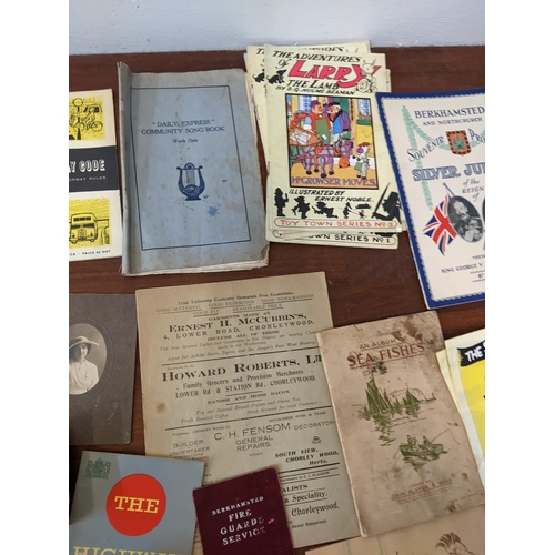 323 - A mixed lot of ephemera to include an international rugby match programme for England vs France 1955... 