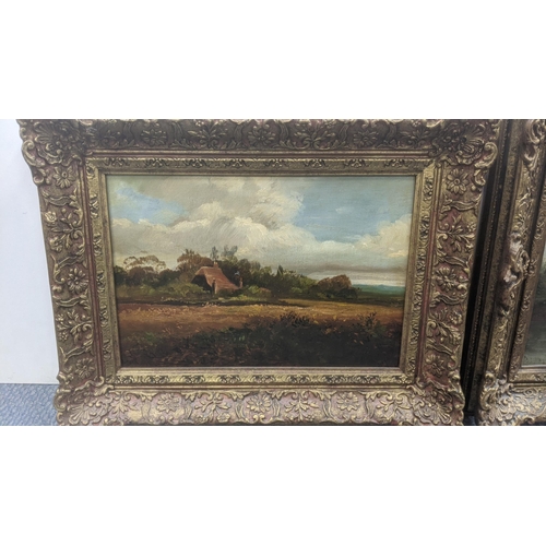 393 - Two oils on canvas to include a Charles R Pettafor example, signed lower right depicting a boat by t... 