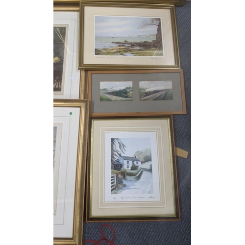 399 - Framed and glazed prints and engravings to include a colour engraving titled 'Waiting for the Prince... 