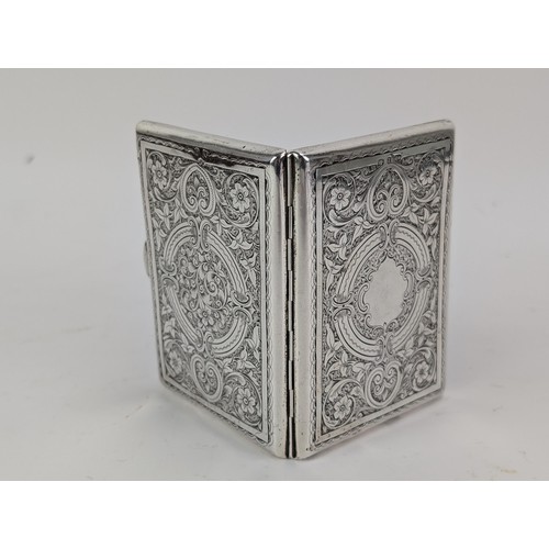 61 - A late Victorian silver purse converted to a card case, Birmingham 1898 by Colen Hewer Chester with ... 