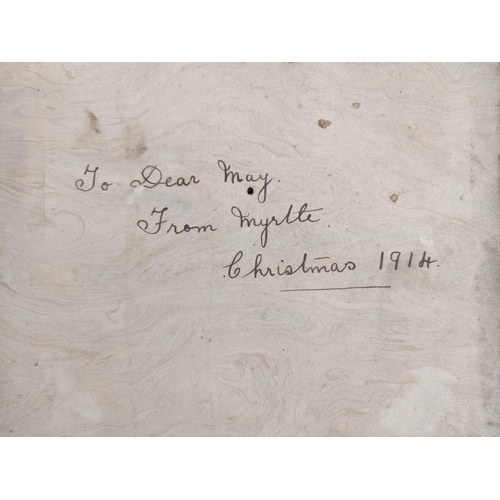 332 - An early 20th century teenager's autograph books containing humorous verses, comments and illustrati... 