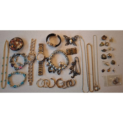 72 - A quantity of costume jewellery and fashion watches to include a Lotus 2-string simulated pearl neck... 