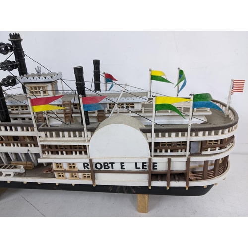 258 - A 20th century timber framed model of The Robert E Lee steamship A/F Location: RWF
If there is no co... 