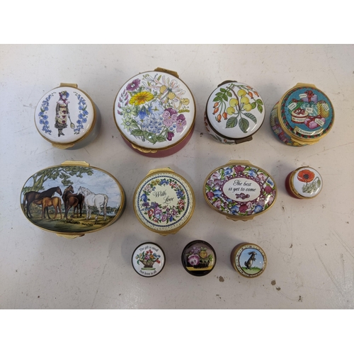 481 - Eleven Halcyon Days and Crummles enamelled pill boxes Location: SL
If there is no condition report s... 