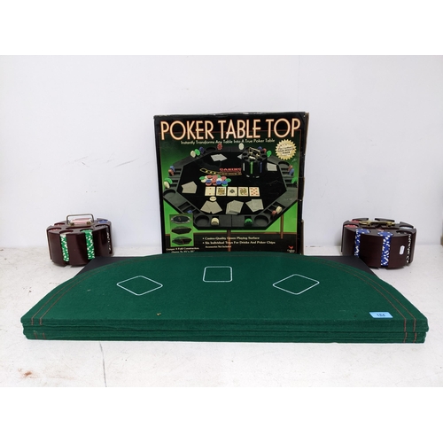 184 - A Poker table top game with two sets of poker chips Location: GM
If there is no condition report sho... 