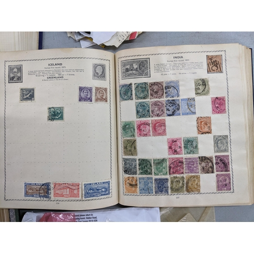 339 - Three 20th century stamp albums and various loose stamps from around the world to include China, Hon... 