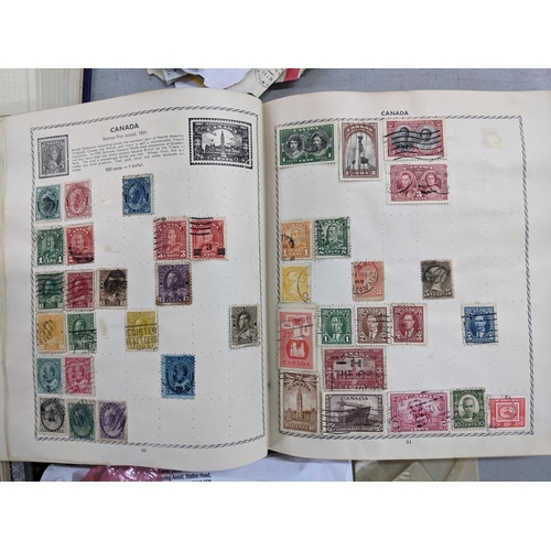 339 - Three 20th century stamp albums and various loose stamps from around the world to include China, Hon... 