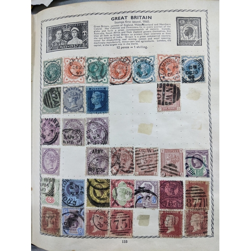 339 - Three 20th century stamp albums and various loose stamps from around the world to include China, Hon... 