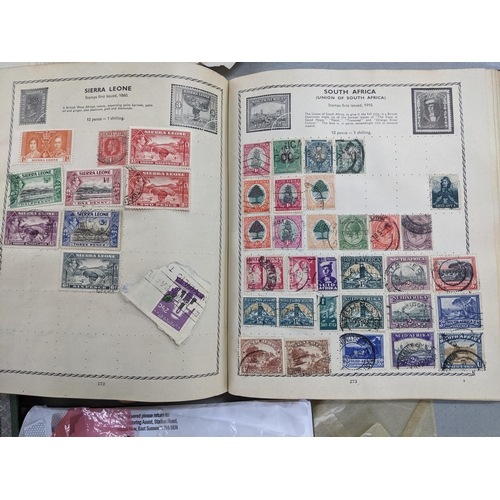 339 - Three 20th century stamp albums and various loose stamps from around the world to include China, Hon... 