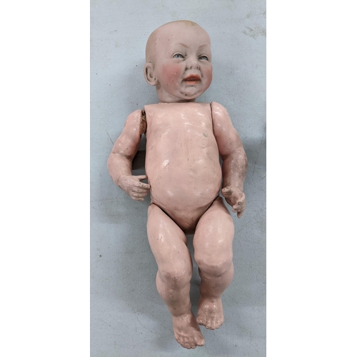 346 - A Kammer and Reinhardt 100 Kaiser baby (Bauz baby) character doll, bisque socket head with painted h... 