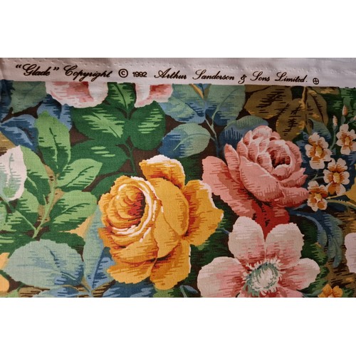 78 - Sanderson- 'Glade' circa 1992, 2 bolts of approx 5m long (by repute) x 136cm wide of cotton fabric, ... 