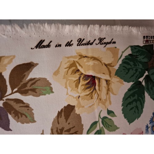 80 - Sanderson-'Chelsea', circa 1988, a 3m long x 140cm wide bolt of rose floral wax cotton material and ... 