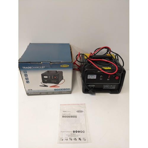 157 - A Ring Trade Charge 27 12v/24v battery charger and jump starter with original box, instruction manua... 