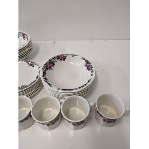 170 - A Royal Doulton 'Autumn's Glory' pattern part dinner service to include bowls, plates, mugs and sauc... 