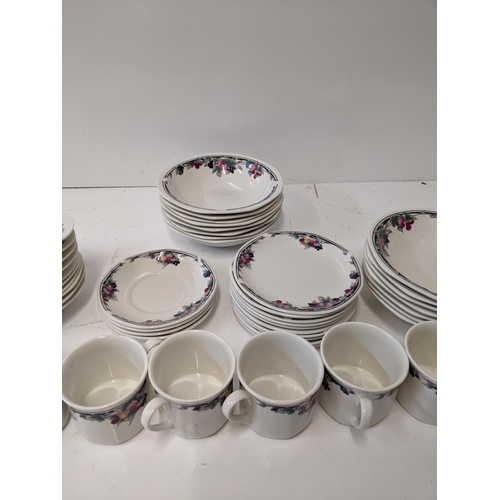 170 - A Royal Doulton 'Autumn's Glory' pattern part dinner service to include bowls, plates, mugs and sauc... 