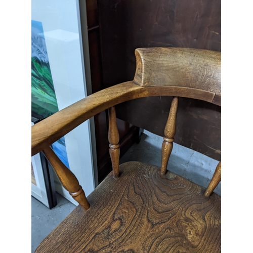 180 - An early 20th century beech and elm captains chair on turned legs
Location: GM
If there is no condit... 