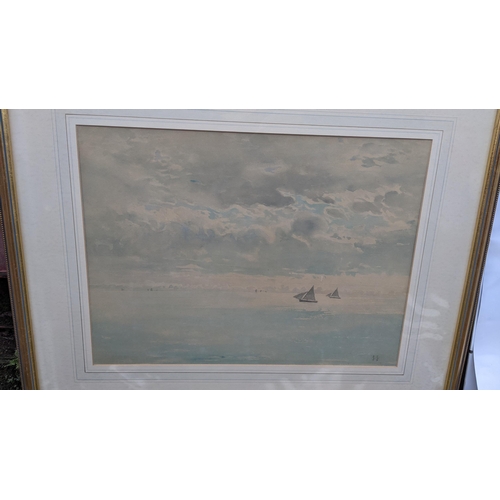 208 - Two watercolours to include a George Graham watercolour entitled 'Sea and Sky' and a Chinese waterco... 