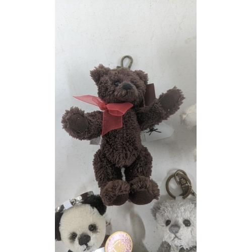 239 - Charlie Bears to include five keyring bag biddies 'Keyring Denim', 'Keyring Lace', 'Boots limited to... 