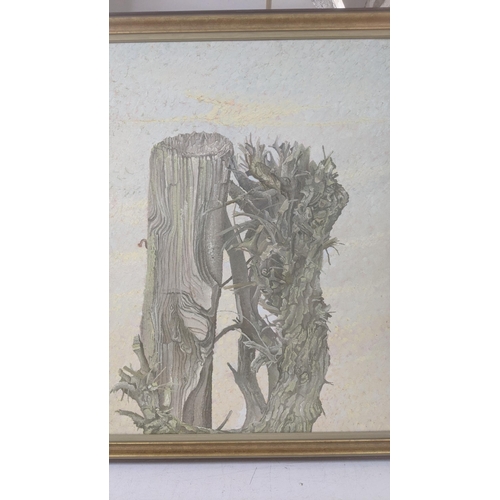 44 - Elizabeth A Lampson - three oil on boards depicting abstract scenes to include an example titled Tog... 