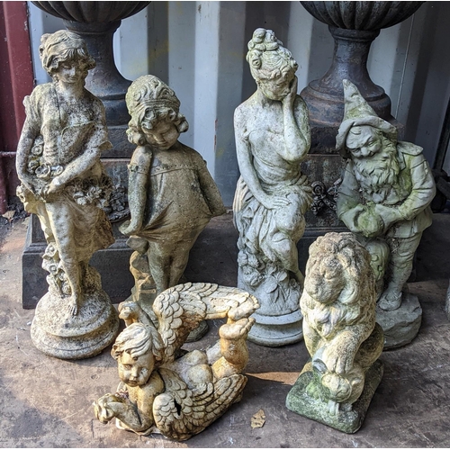 73 - A selection of garden ornaments to include one of a classical seated female and others
Location: RC
... 