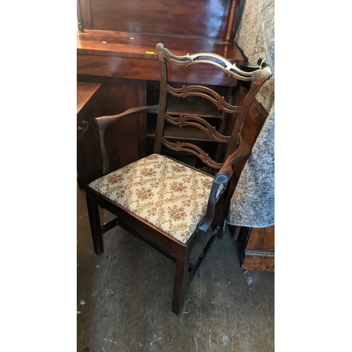 90 - An Edwardian mahogany two drawer side table on tapering legs, 76cm h x 107, together with a George I... 