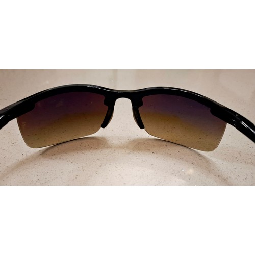 38 - Ray Ban-A pair of RB4056 brown Top Bar sunglasses with branded case and an empty Bvlgari sunglasses ... 