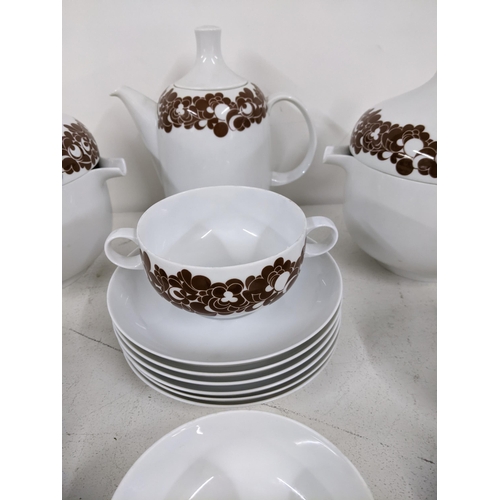 A mid century Rosenthal Studio Linie Cordial Braun pattern coffee