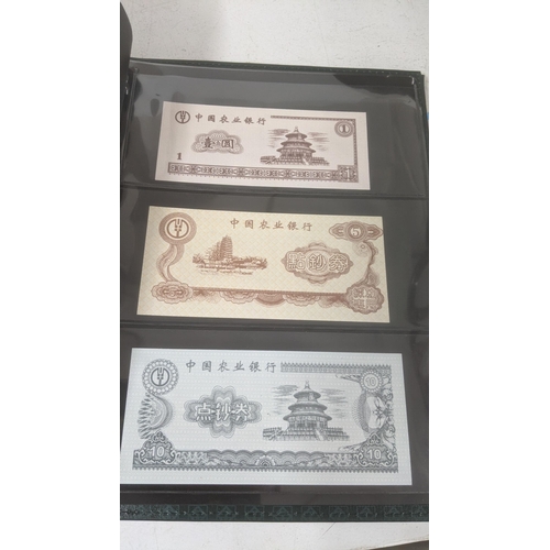 124 - Bank notes - Two albums comprising of Chinese Banknotes - Yuan Hong 80 cents note, Chinese central r... 