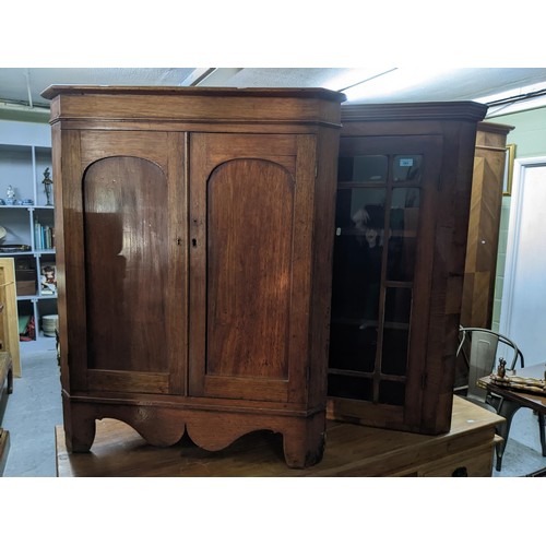 348 - Mixed furniture to include a late 20th century yew wood bookcase side cabinet, three adjustable inte... 