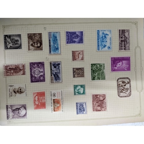 120 - A collection of stamps from India mounted in three albums to include Victorian examples, one album c... 