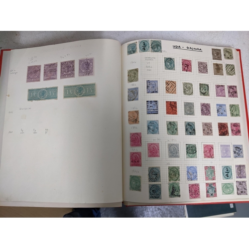 120 - A collection of stamps from India mounted in three albums to include Victorian examples, one album c... 